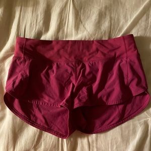 pink speed up lululemon shorts